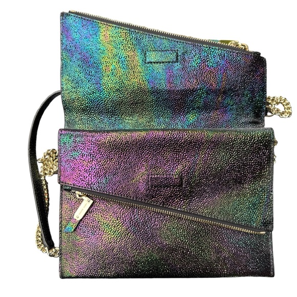 Henri Bendel Devon Petrol Convertible Clutch Crossbody Bag with Dustbag NWT - Picture 6 of 14